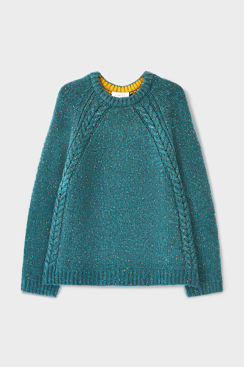 Ami Cable Donegal Knit Sweater