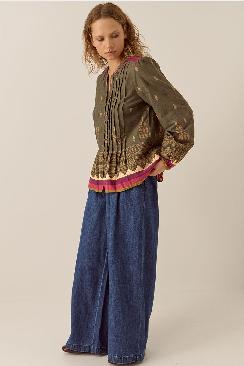 Apate Printed Cotton Top