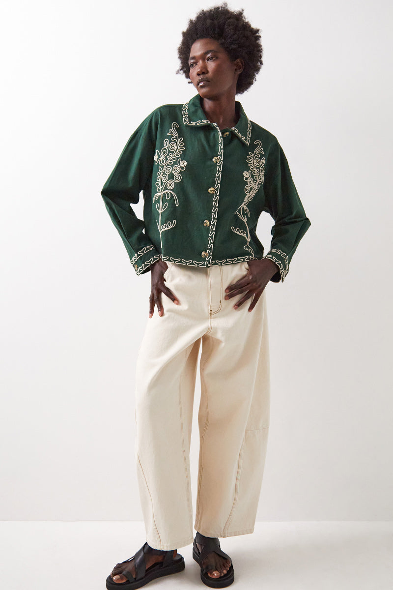 Arnella Embroidered Cotton Jacket