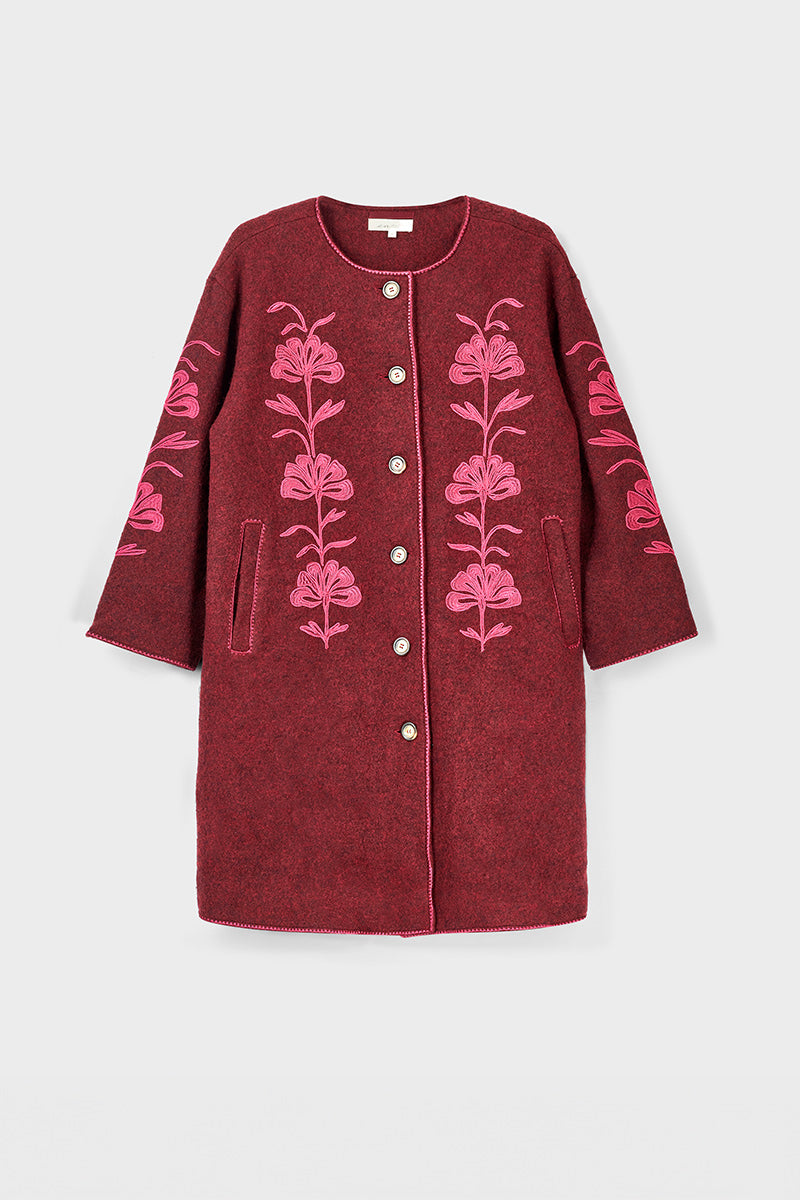 Astrid Wool Embroidered Coat
