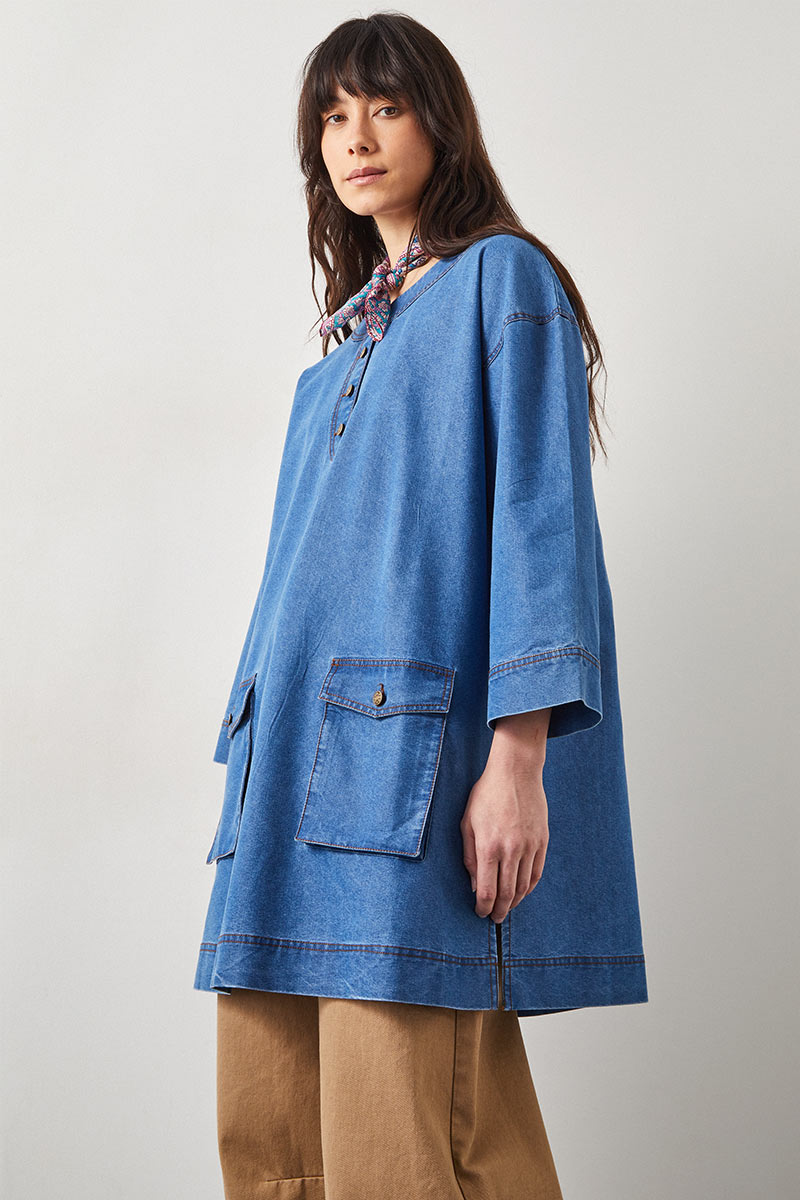 Dahlia Denim Tunic