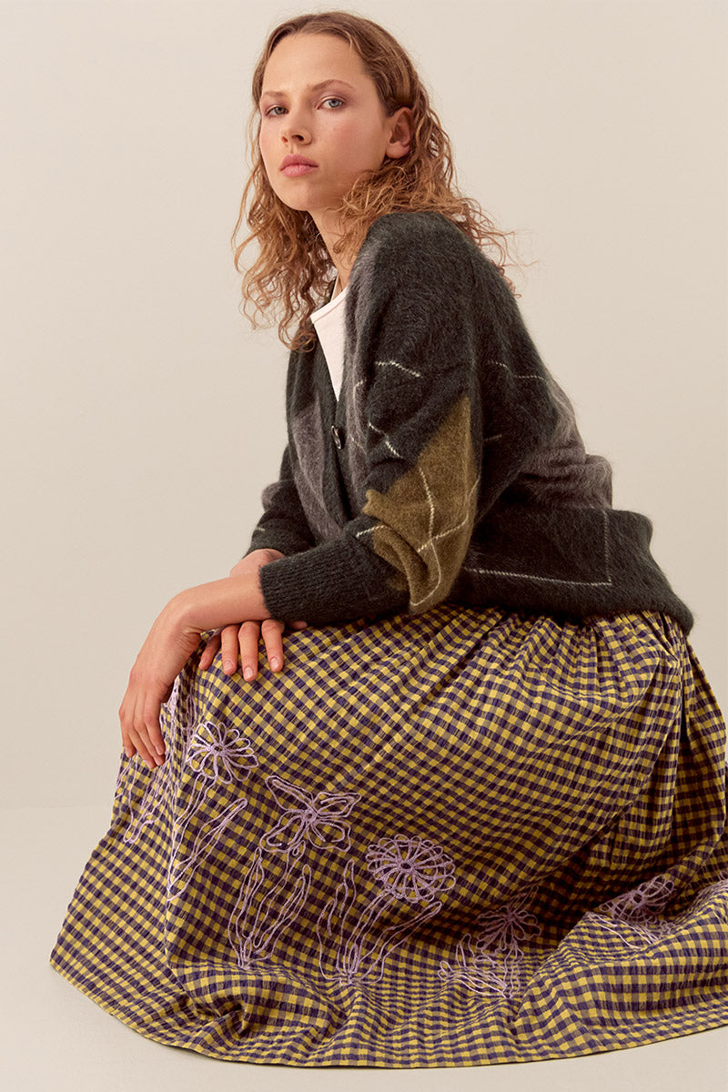 Dilly Gingham Cotton Skirt