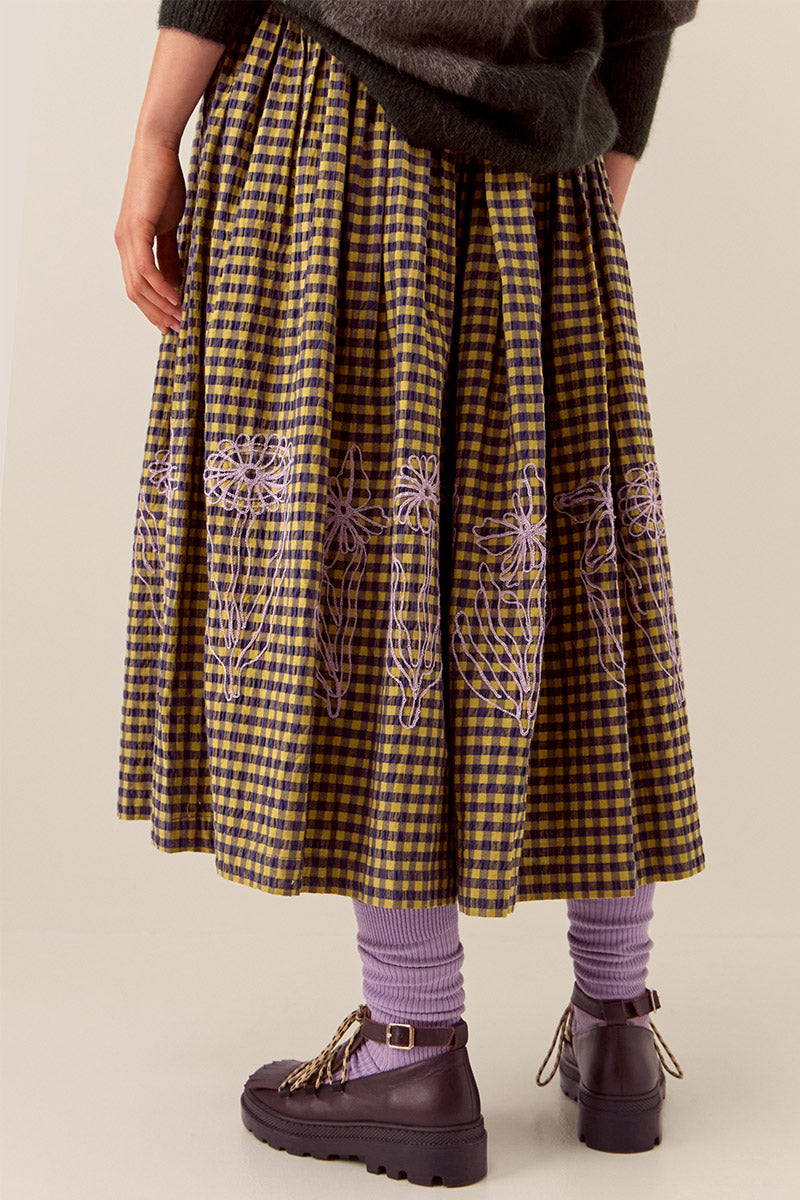 Dilly Gingham Cotton Skirt