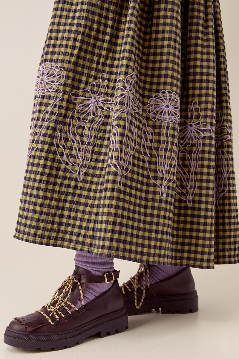 Dilly Gingham Cotton Skirt