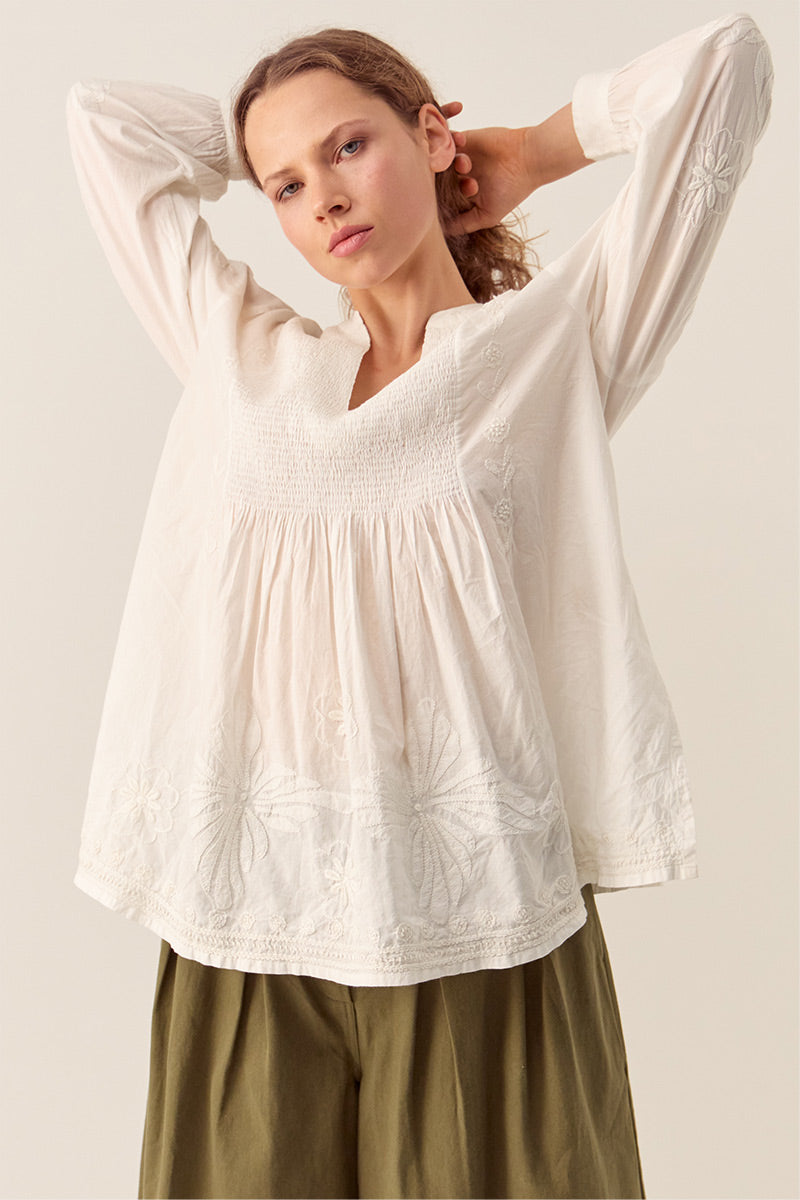 Donnie Hand-Embroidered Blouse