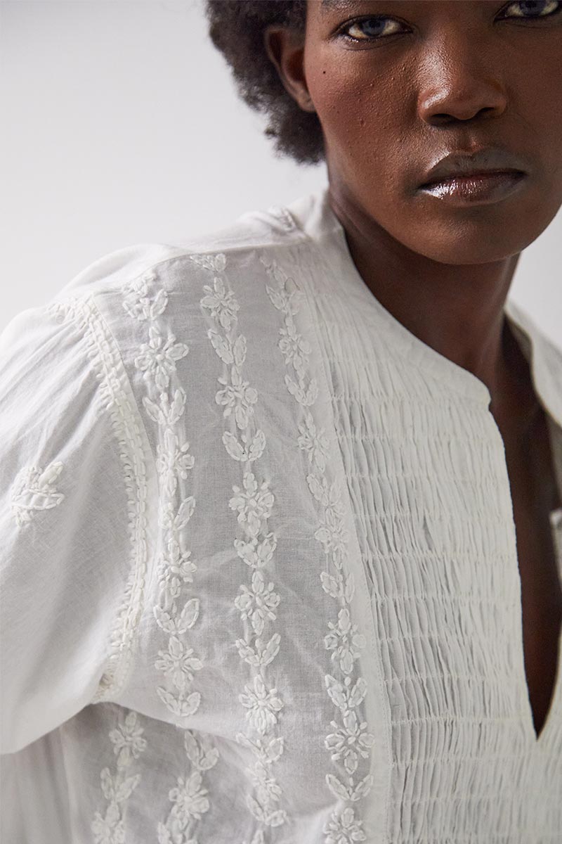 Donnie Embroidered Cotton Tunic