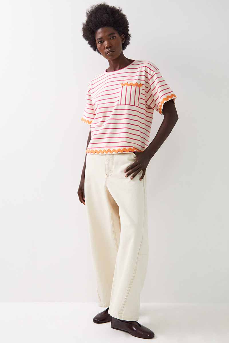 Ebba Jersey Pink Striped T-shirt
