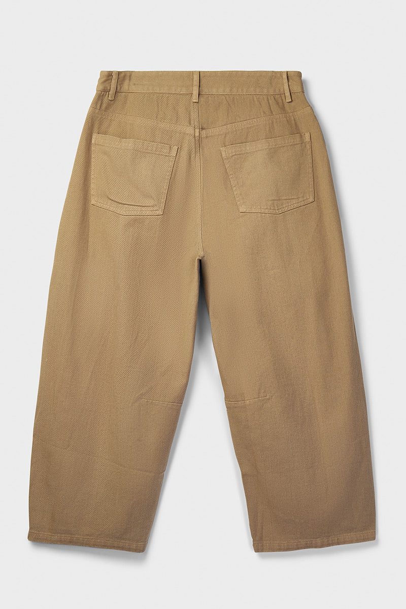 Elodie Cotton Twill Trousers Tan