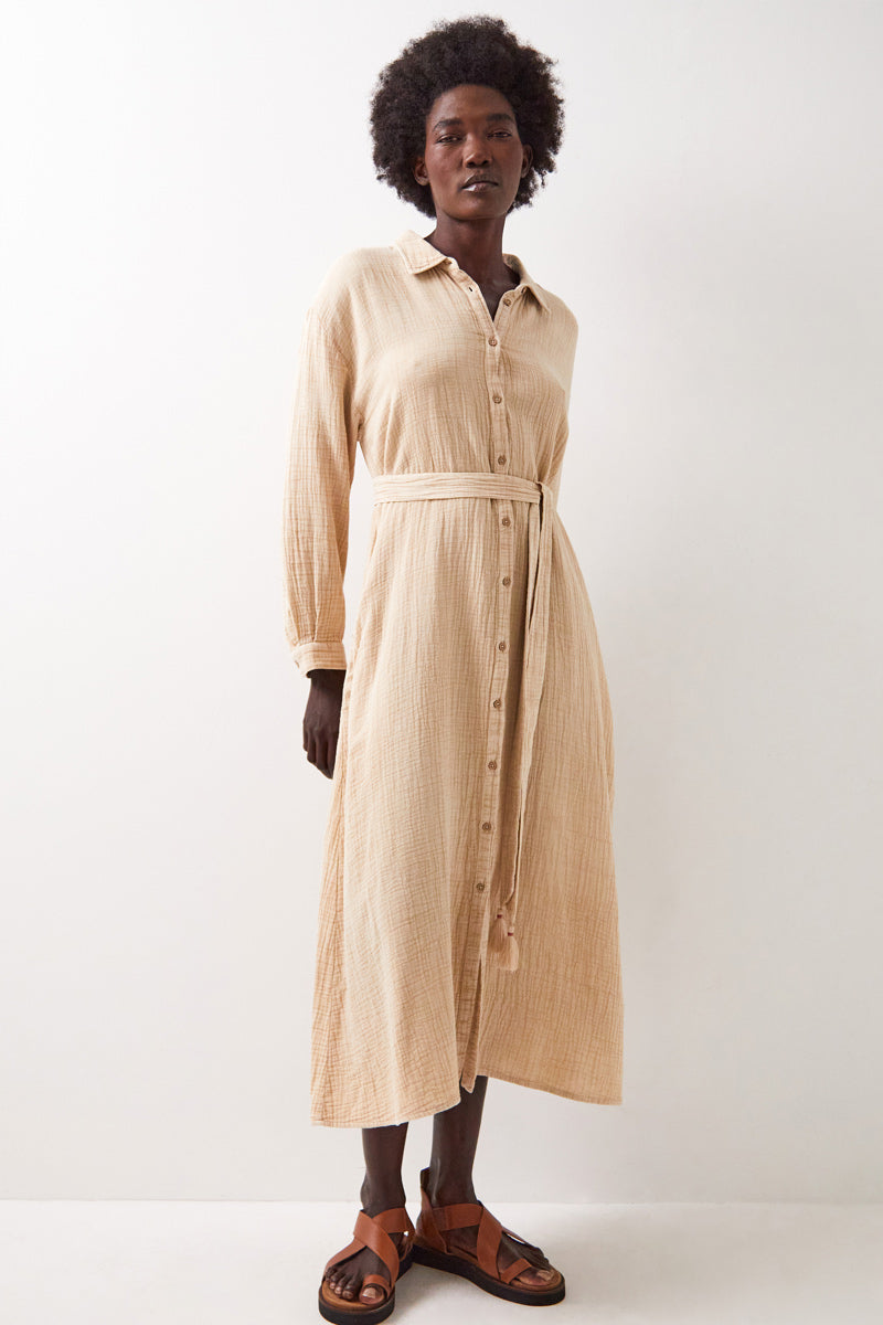 Evaline Cotton Dress Stone