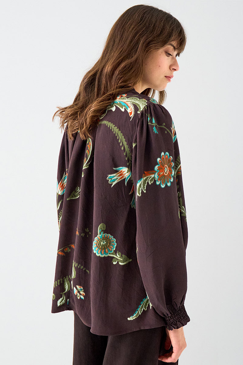 Jeanie Botanical Print Blouse