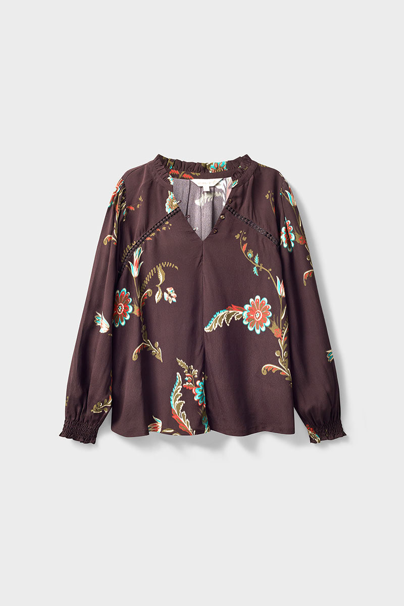 Jeanie Botanical Print Blouse