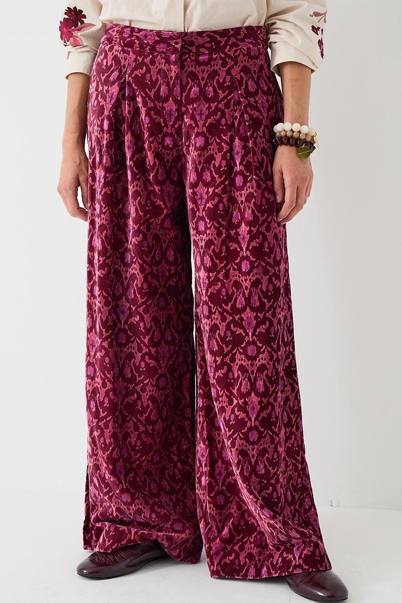 Jude Velvet Printed Trouser