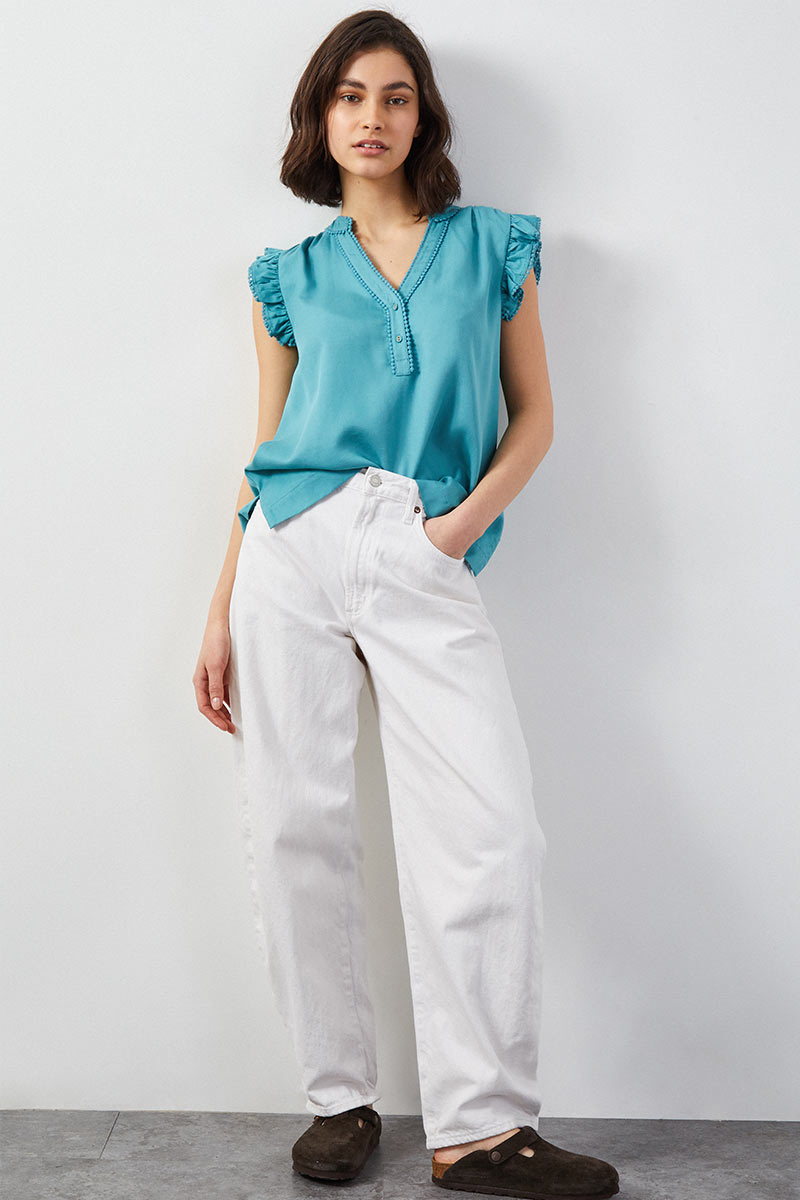 Keelie Frill Sleeve Top