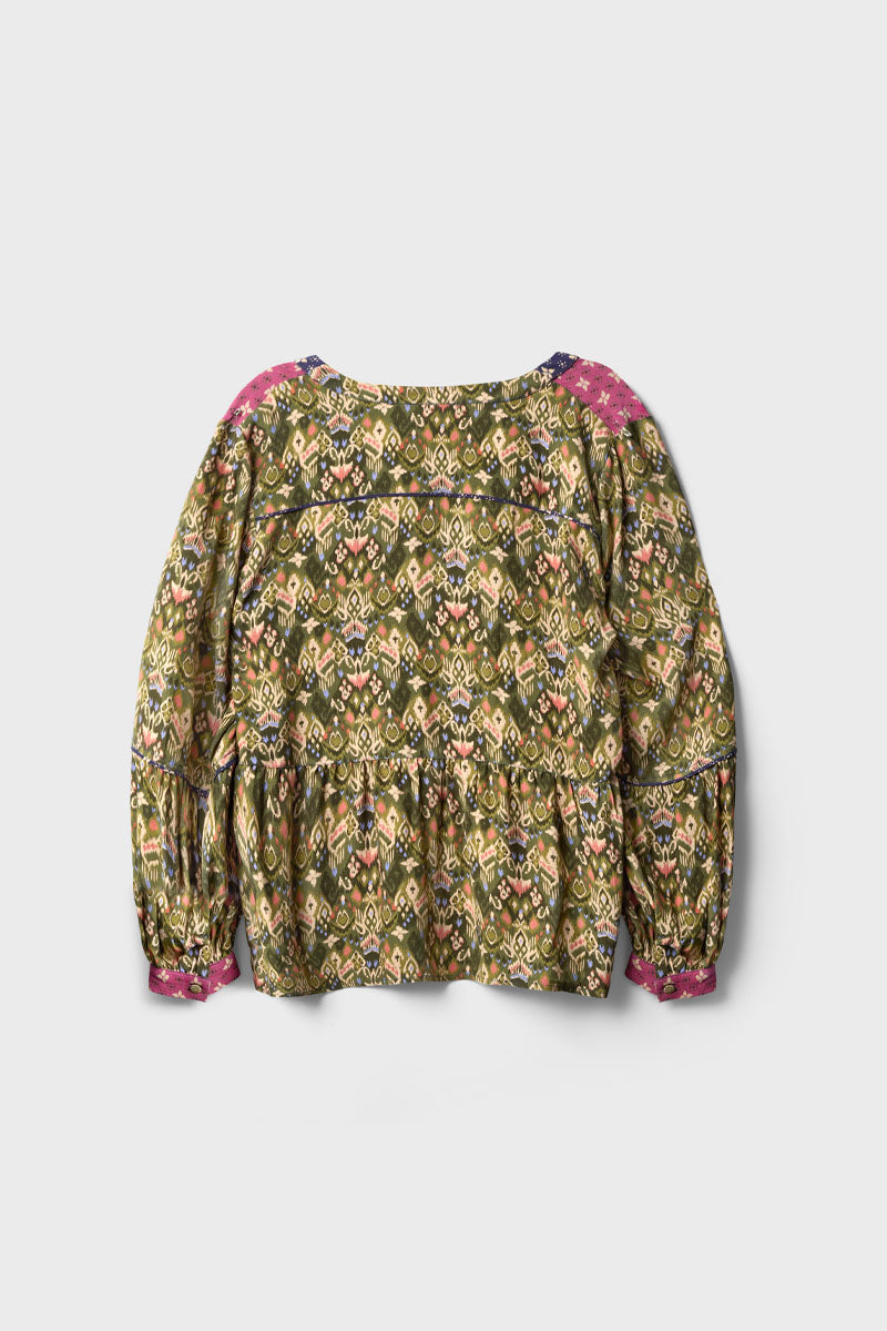 Kiku Ikat Printed Top