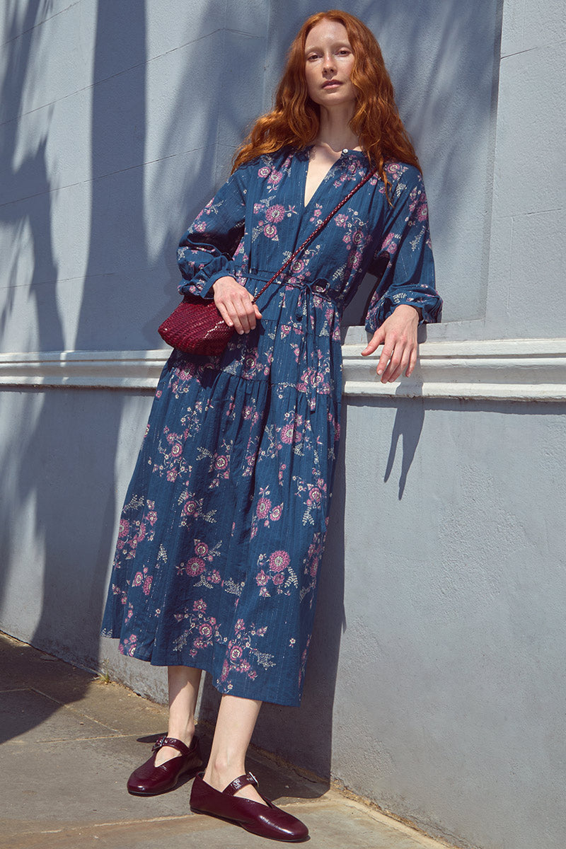 Layla Floral Print Cotton Dress