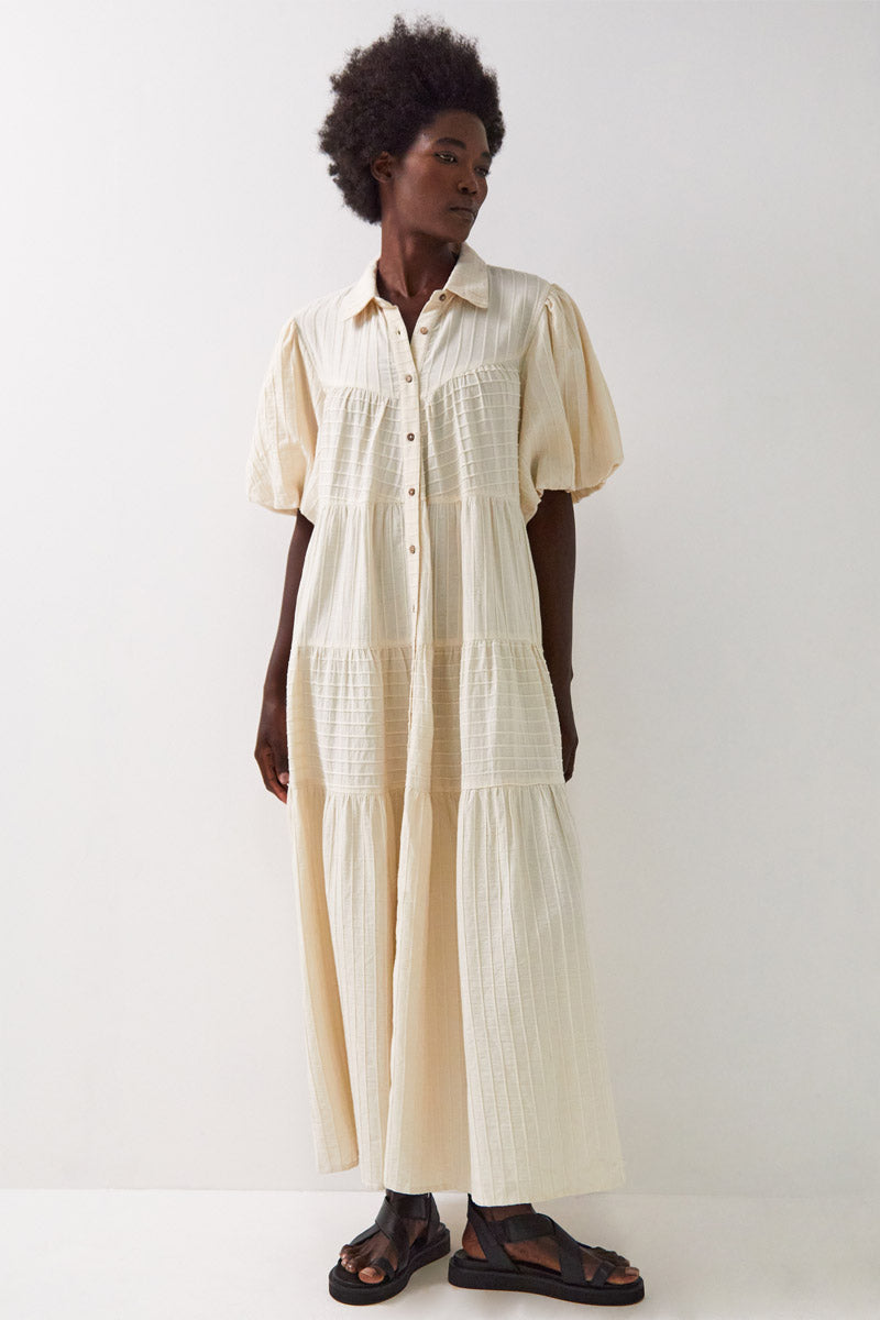 Lexa Stone Cotton Midaxi Dress