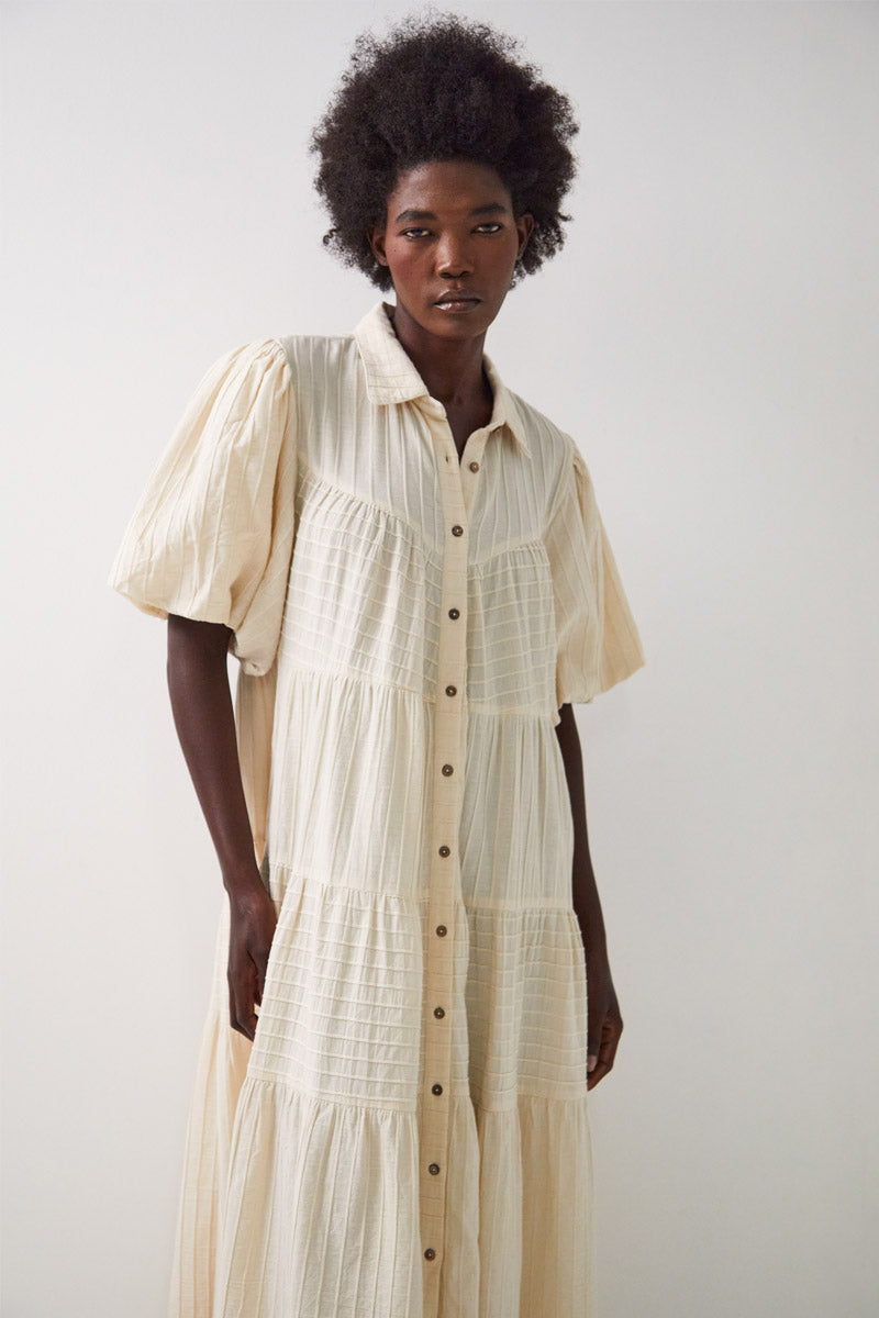 Lexa Stone Cotton Midaxi Dress