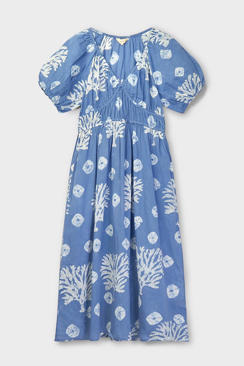 Lottie Batik Tie-Dye Cotton Midi Dress