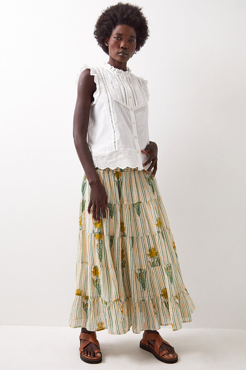 Loukia Broderie Cotton Top