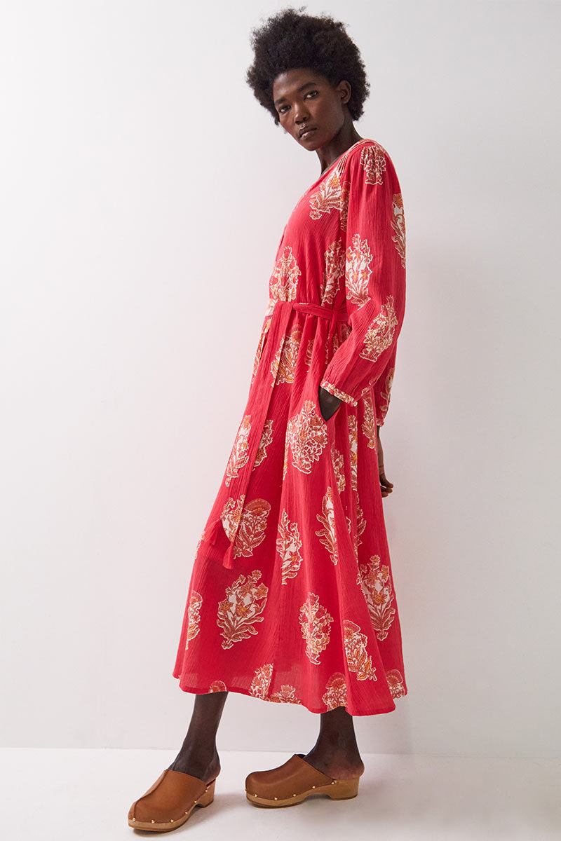 Marcia Printed Cotton Midi Dress