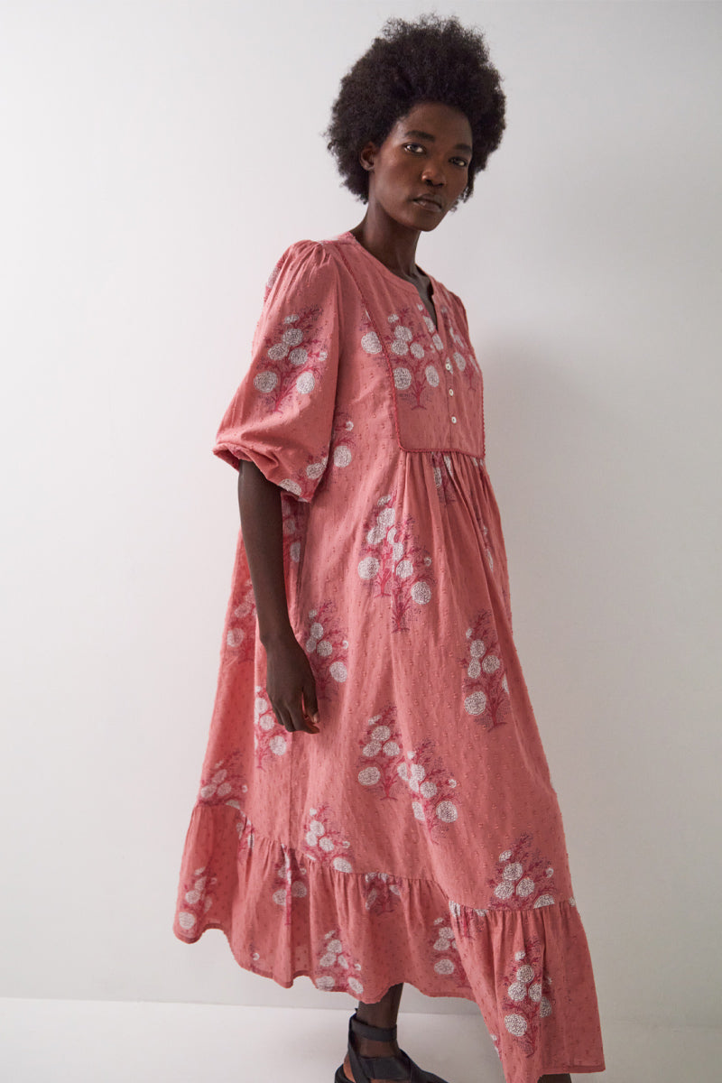 Nadine Printed Cotton Midi Dress