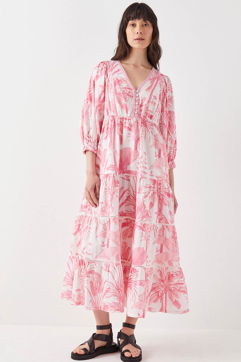 Nanda Palm Printed Dress