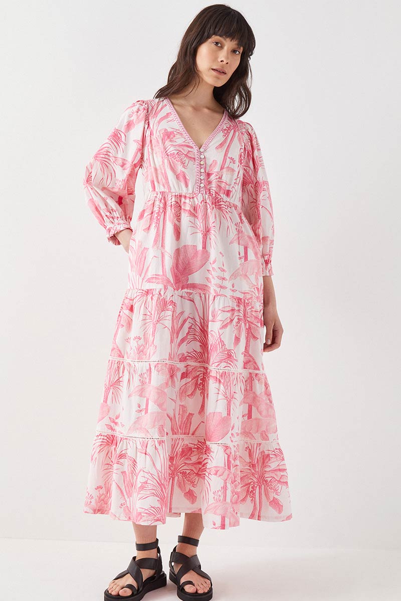 Nanda Palm Printed Dress