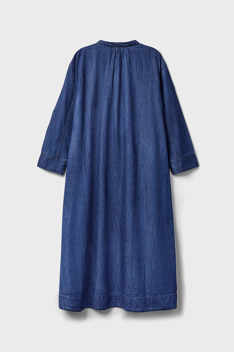 Reyna Denim Embroidered Dress