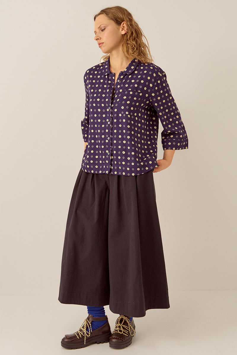 Rosie Charcoal Cotton Twill Trousers