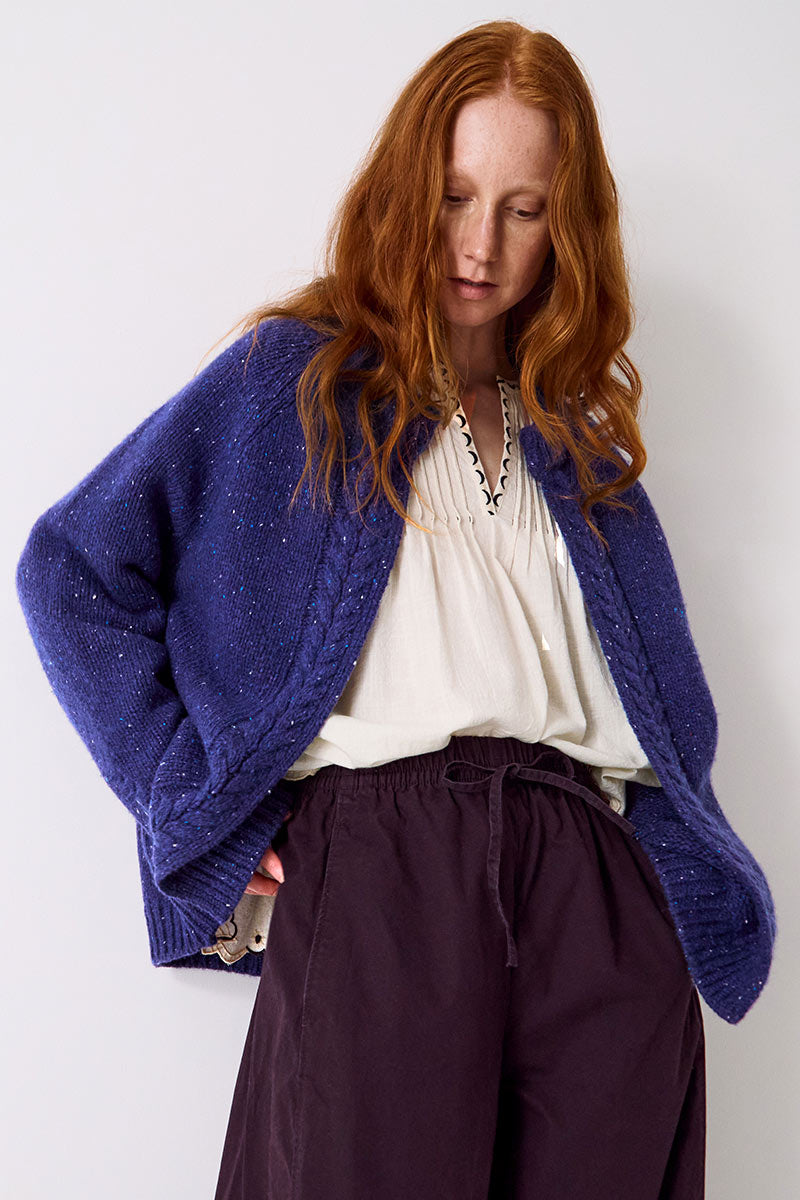Ruhi Cable Donegal Knit Cardigan