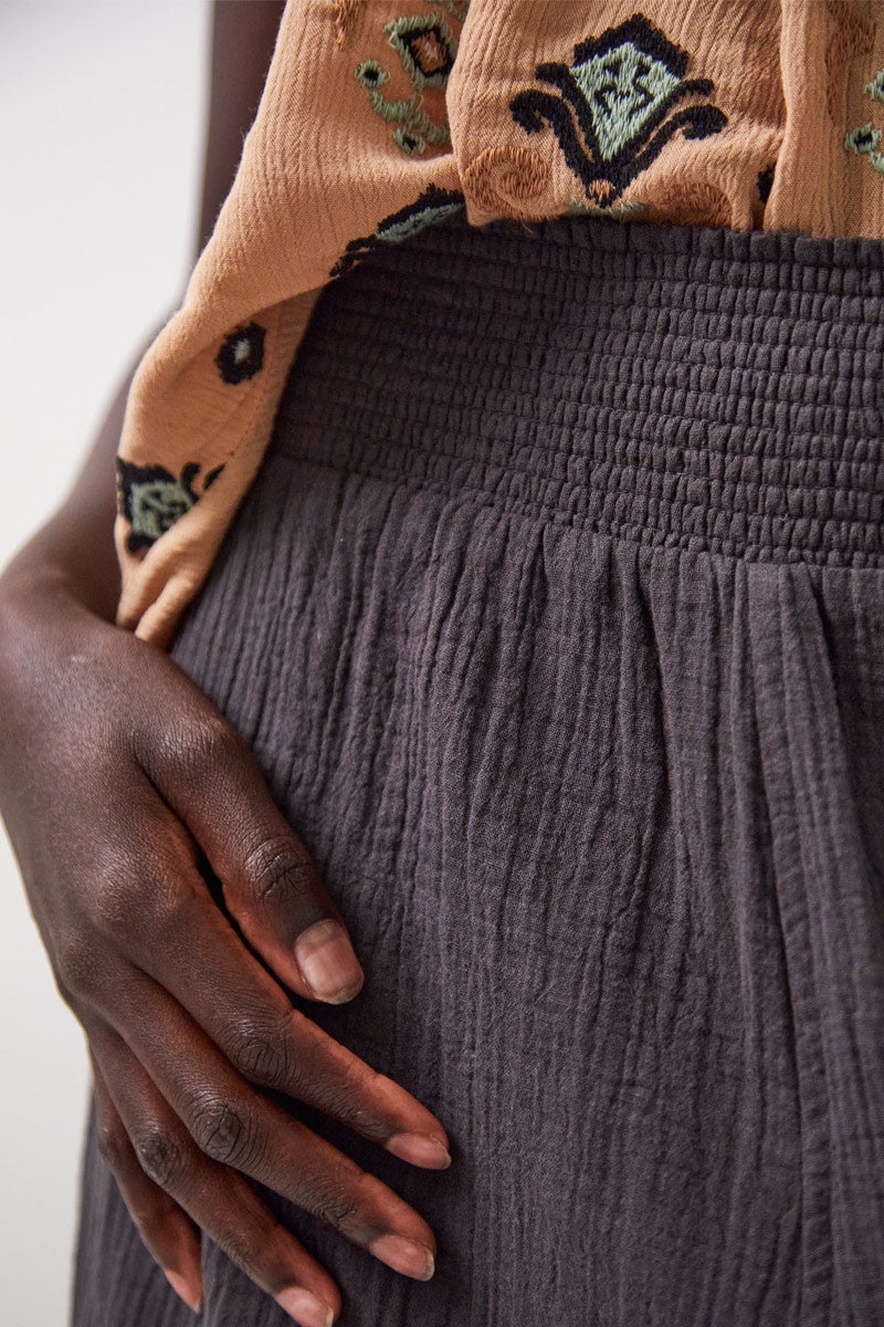 Stephanie Cotton Trousers Charcoal