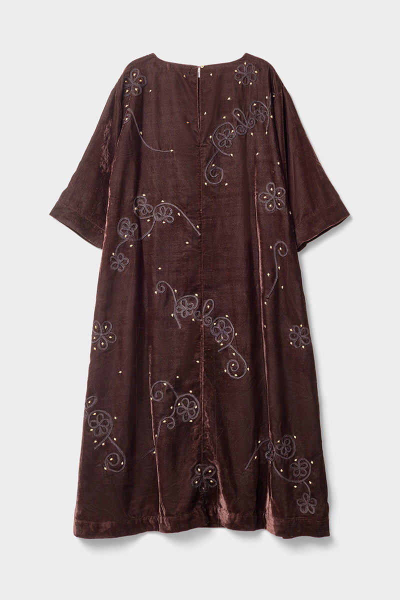 Stieve Velvet Embroidered Dress