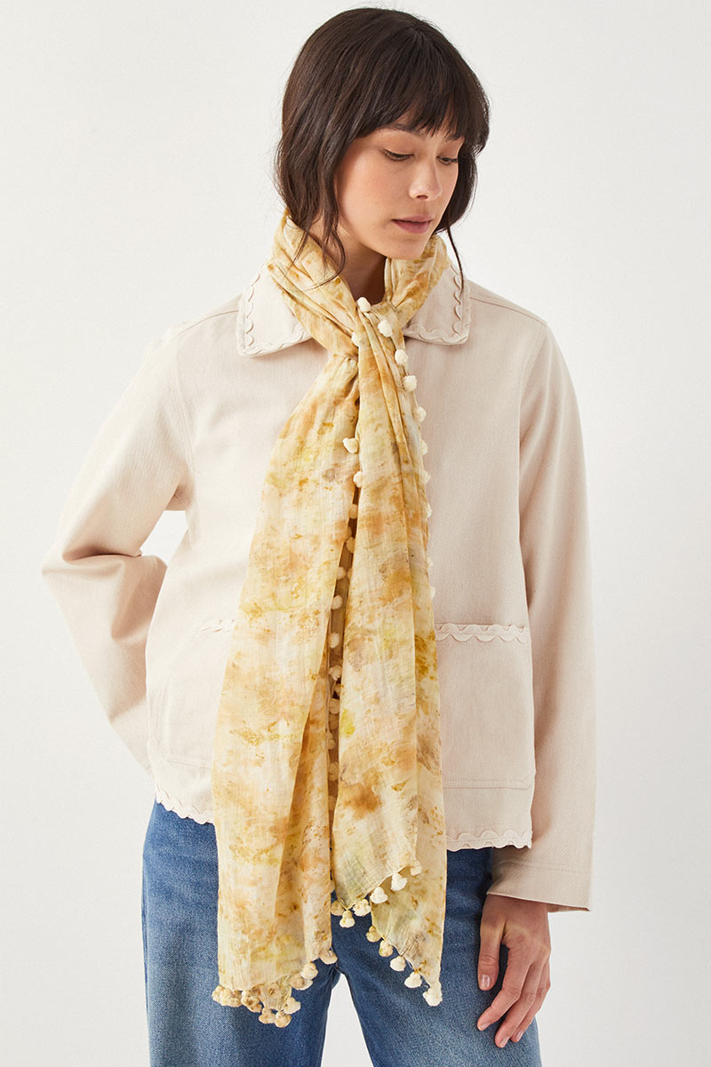 Eco Dyed Cotton Silk Scarf