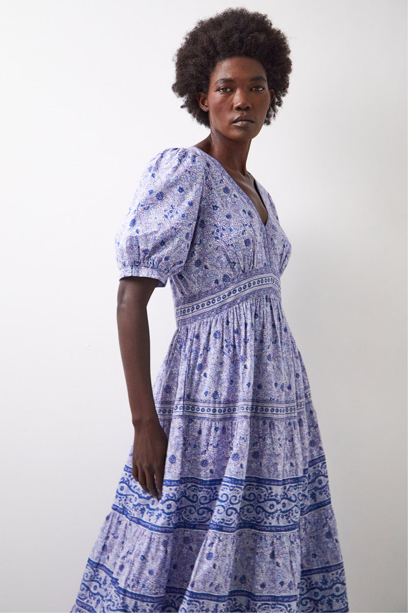 Tiera Cotton Printed Maxi Dress