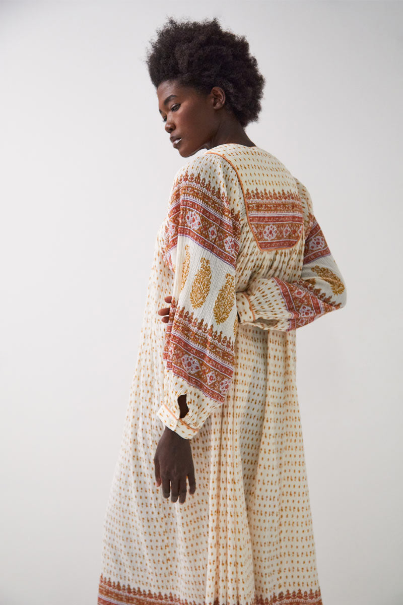 Tilly Crinkle Cotton Midi Dress