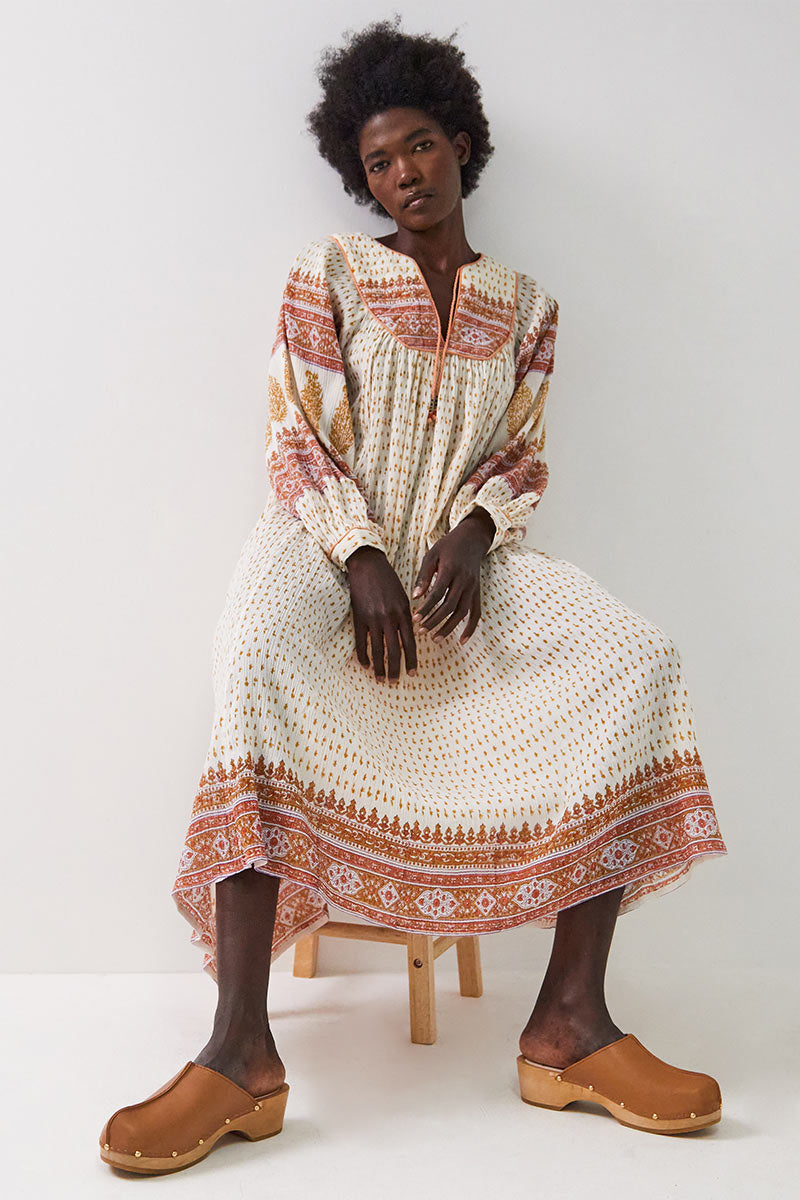 Tilly Crinkle Cotton Midi Dress