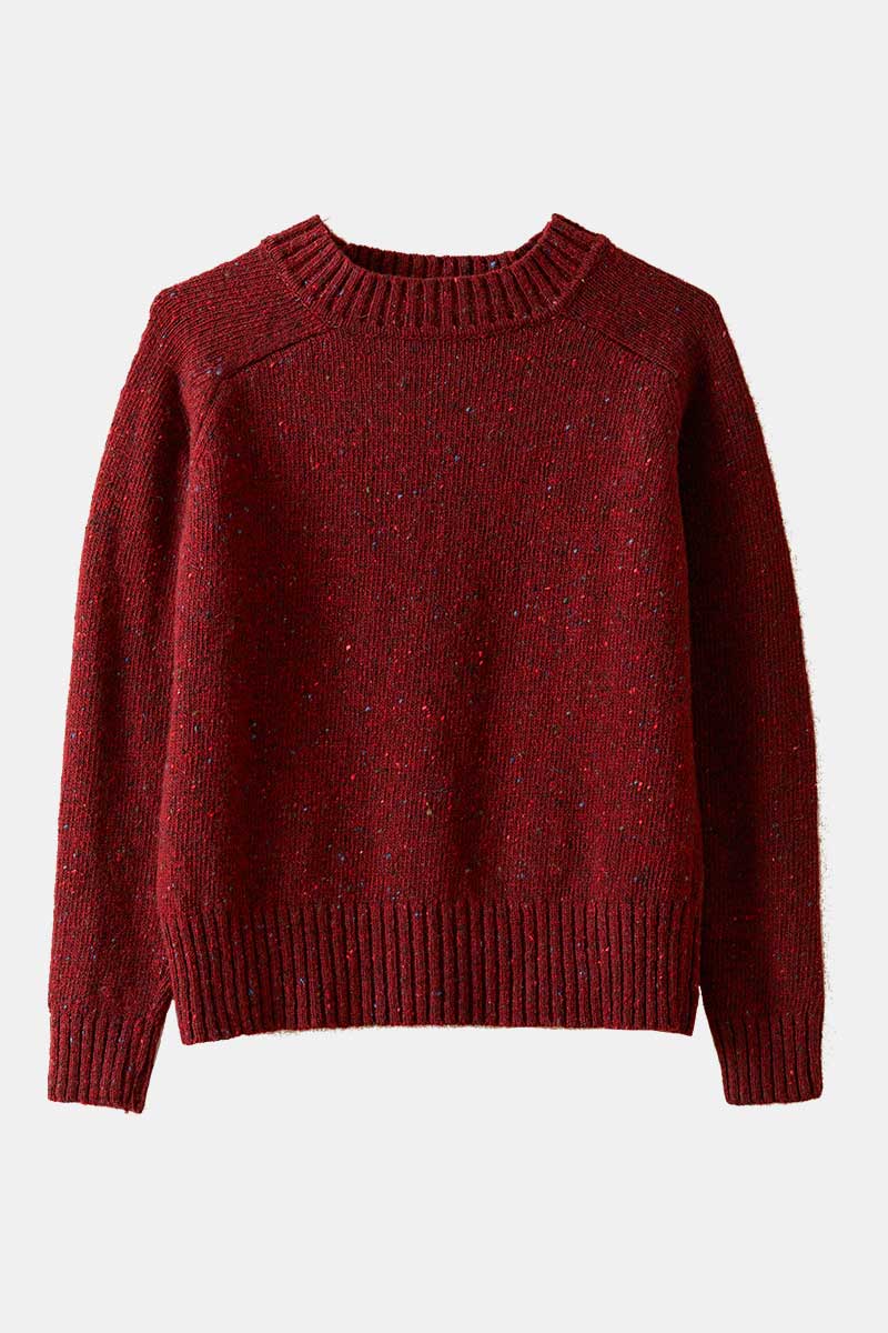 Carmine Donegal Merino Wool Jumper